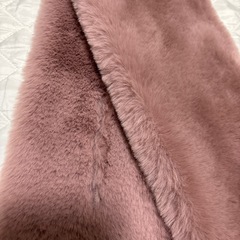 ファー　くすみピンク　ストール　ティペット　マフラーの画像