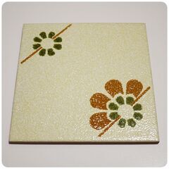 【無料】幾何学模様と花柄タイル の画像