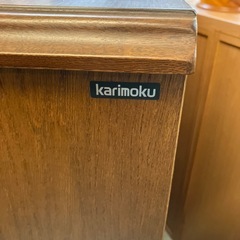 K2510-032 karimoku old vintage ライティングビューロ キズ汚れ有りの画像