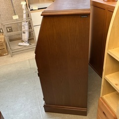 K2510-032 karimoku old vintage ライティングビューロ キズ汚れ有りの画像