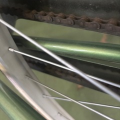 東〇800 26インチ 自転車 メタルグリーン 鍵あり パンクなし 防犯登録解除済みの画像