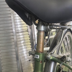 東〇800 26インチ 自転車 メタルグリーン 鍵あり パンクなし 防犯登録解除済みの画像
