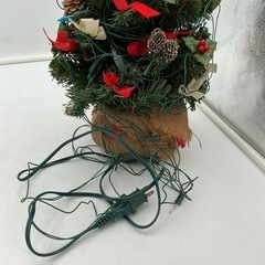クリスマスツリー（卓上用・イルミネーション付き）3点セット　※動作確認済 の画像