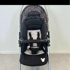 グッドベビー 西松屋 ミッキーマウス ベビーカー本体　ブラックの画像