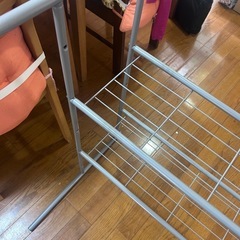 押入れ収納棚 ハンガーパイプ付 （シルバー）　の画像