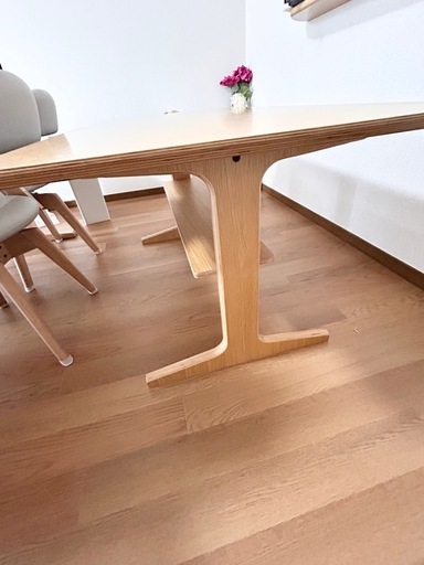 MUJI無印良品 リビングダイニングテーブル/オーク材130cm