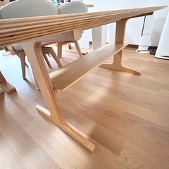 MUJI無印良品 リビングダイニングテーブル/オーク材130cmの画像