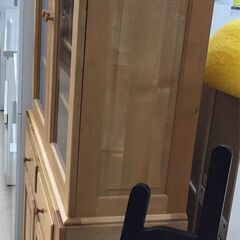 【ジャングルジャングル岩出店】【B146】食器棚 ナチュラル  幅92.5cm×奥行37cm×高さ190cm 中古 家具 和歌山 岩出市 紀の川市 海南市の画像