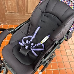 お得❗アップリカ カルーン プラス　ハイシート　 ベビーカー✨両対面式＆コンパクト⭐️簡易清掃済みの画像