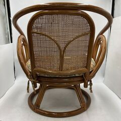 【現状品】座椅子 椅子 木製 回転式 1点 座布団取れます 家具 インテリア アンティーク レトロの画像