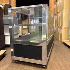 《リユースマン倉敷》【倉庫保管品・使用感大】ガラスショーケース ブラック 棚 の画像