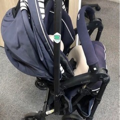 ★大幅値下げ★【Combi】ネイビー ストライプ ベビーカーの画像