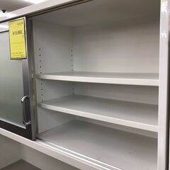 【ジャングルジャングル岩出店】【A711】レンジボード ホワイト 幅135cm×奥行46cm×高さ197cm 中古 家具 の画像