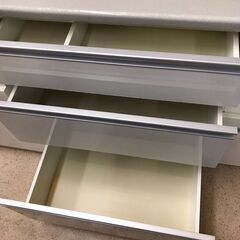 【ジャングルジャングル岩出店】【A711】レンジボード ホワイト 幅135cm×奥行46cm×高さ197cm 中古 家具 の画像