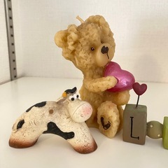 海外雑貨まとめ売り キャンドルや置物4点セットの画像