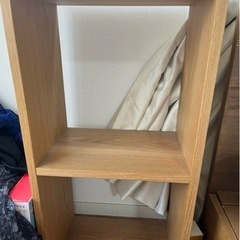 無印良品　スタッキングシェルフ　オーク材　２段の画像