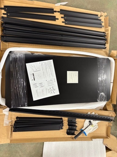 新品未使用　高さ180cm スチールラック 5段 高耐荷重収納棚 限界耐荷重1325KG メタルラック スチール棚 置物架 組立簡単 高さ調整可能 物置 作業台 倉庫用 ガレージ (ブラック, 幅90*奥行40*高180CM)