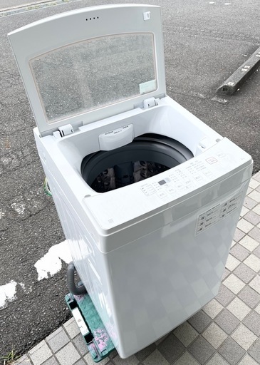【中古品】ニトリ NITORI 全自動洗濯機 NTR60 2022年製 ホワイト 6.0kg 生活家電 単身向け