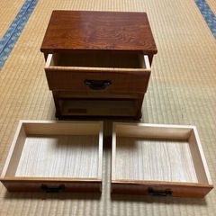 古い 小引き出し 高山けやき工芸の画像