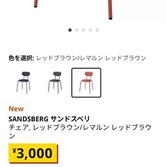 IKEA サンドスベリ　チェア　2脚セット　ネイビーの画像