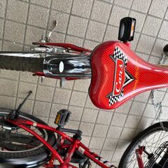 リユースのサカイ栃木店★ジモティ割あり★ アイデス 子供用自転車 18インチ レッド クリーニング済み TC10897の画像