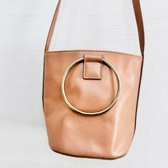 PLST プラステ バケツ型　バッグ ピンクベージュ ショルダーバッグの画像