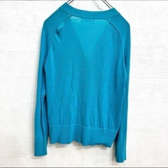 ミラオーウェン　カーディガン　水色　ブルー　シアー　長袖　冷房対策　F 薄手の画像