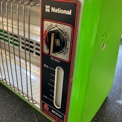 T2510-034 National ニコニコファンヒータ FE-8A3 松下電器 グリーン 昭和レトロ ヴィンテージ 通電確認済み キズ汚れ有り の画像