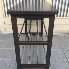 ■配達可■ベンチシューズラック 幅60cm　LIXILビバ VCB-60BS　ブラウン 腰掛け付き靴収納棚　　　　　の画像