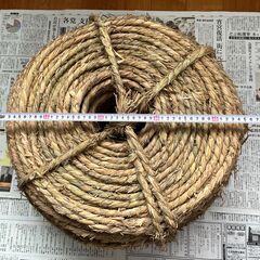 【荒縄】まっしぐら わら縄 藁縄 太縄 約10kg 推定50m以上の画像