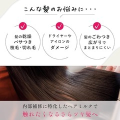 【新品】オルナ オーガニック ヘアミルク ダメージケア 植物アロマの香り アウトバスの画像