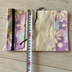 ブックカバー 花柄  パープルの画像