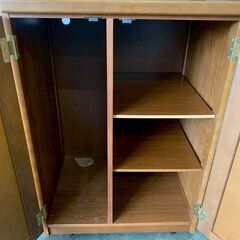【カリモク】 キッチンボード キッチン収納 昭和レトロ アンティーク ビンテージ ヴィンテージ ブランド家具 A0545の画像