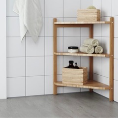 ikea ローグルンド　洗面台用シェルフ　コーナーシェルフの画像