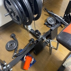 パワーラック　ベンチ、ダンベルバーベルセット　一式の画像