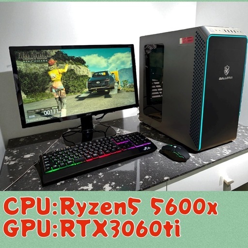早い者勝ち 激安 周辺機器フルセット Ryzen5 5600x RTX3060ti ゲーミングpcPC