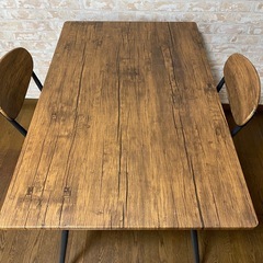 ◆【定価2万円】LOWYAダイニングテーブル3点セット【配送可】◆の画像