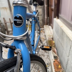 要整備asahi アサヒ クロスバイク WEEKEND BIKES 460 ライトブルー 7段変速 　　の画像