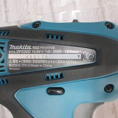 makita マキタ DF030DWX ドライバドリル 10.8Ｖ バッテリー×1 充電器 中古品 美品 【ハンズクラフト宜野湾店】の画像