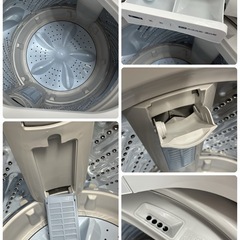 R401 ☀️ ジモティー限定特別価格！ 2024年製の高年式♪ Hisense 洗濯機 （洗濯5.5㎏) HW-55E2W ⭐ 動作確認済 ⭐ クリーニング済の画像