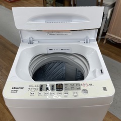 R401 ☀️ ジモティー限定特別価格！ 2024年製の高年式♪ Hisense 洗濯機 （洗濯5.5㎏) HW-55E2W ⭐ 動作確認済 ⭐ クリーニング済の画像