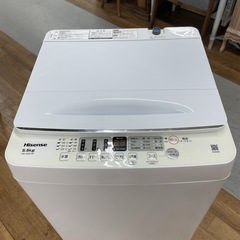 R401 ☀️ ジモティー限定特別価格！ 2024年製の高年式♪ Hisense 洗濯機 （洗濯5.5㎏) HW-55E2W ⭐ 動作確認済 ⭐ クリーニング済の画像