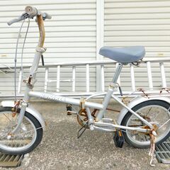 【JM810】16インチ 折り畳み自転車 RUKARZE シルバーの画像