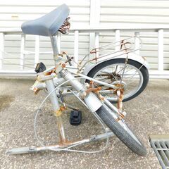 【JM810】16インチ 折り畳み自転車 RUKARZE シルバーの画像