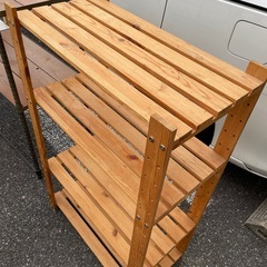 木製4段シェルフの画像