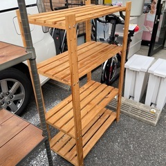 木製4段シェルフの画像