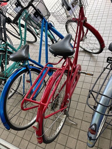 リユースのサカイ栃木店★ジモティ割あり★  自転車 26インチ レッド クリーニング済み TC10902