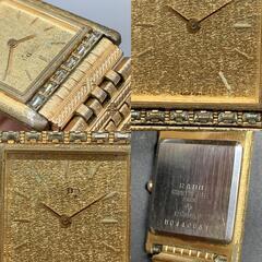 O362★★★★不動★★★★ 石付き Vintage Rado  スクエア ゴールド クォーツ レディース 腕時計 RADO  砂目ゴールドダイヤルの画像