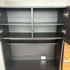 ★リユースのサカイ高崎店★TJ12919 アイリスオーヤマ株式会社 食器棚 黒 H175.5×D41×W79.5 クリーニング済みの画像