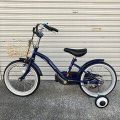 こども用自転車 16インチ・キッズサイクル （ネイビー）の画像